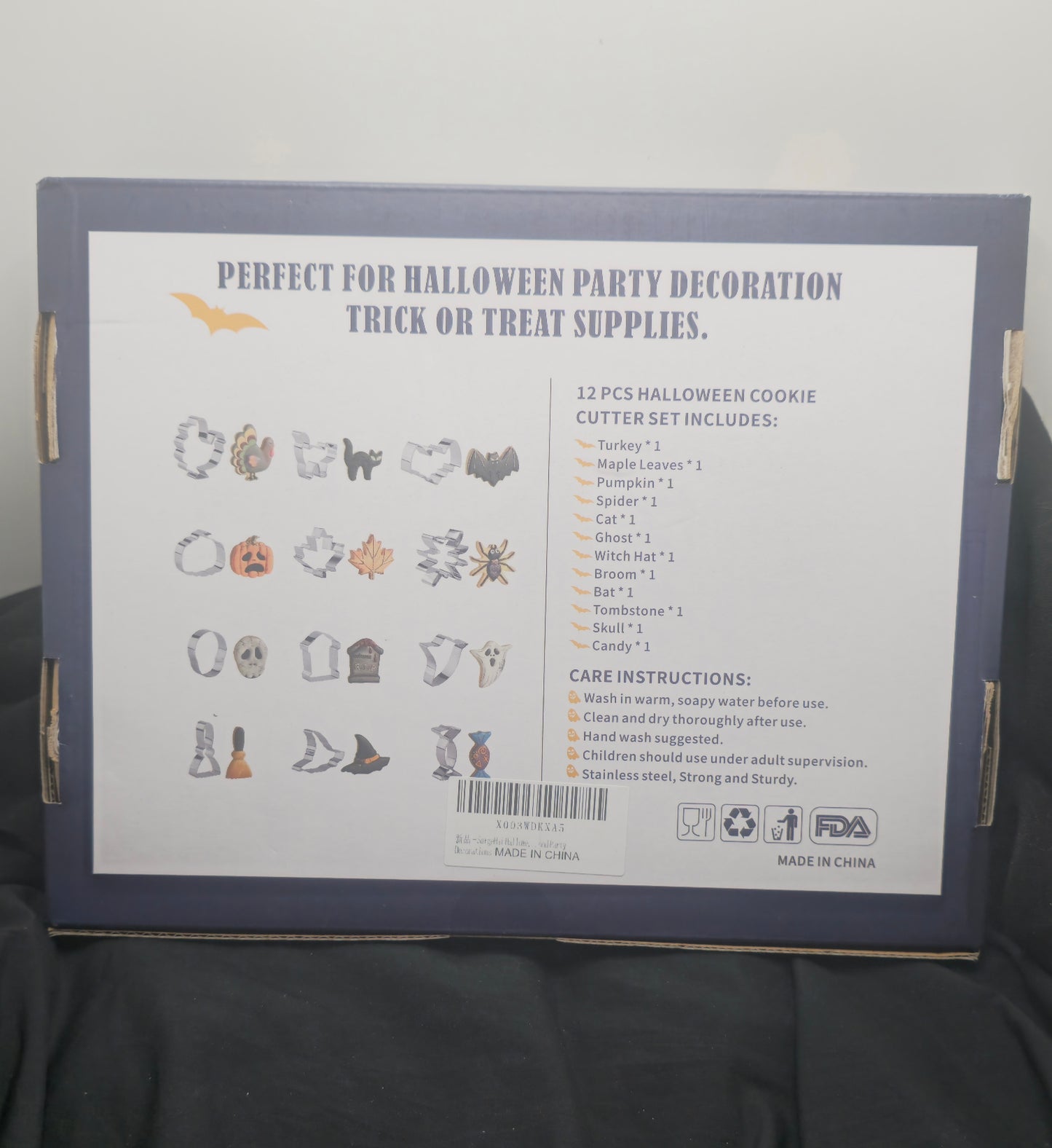 12-Piece Stainless Steel Halloween Cookie Cutter Set – Spooky Baking Shapes