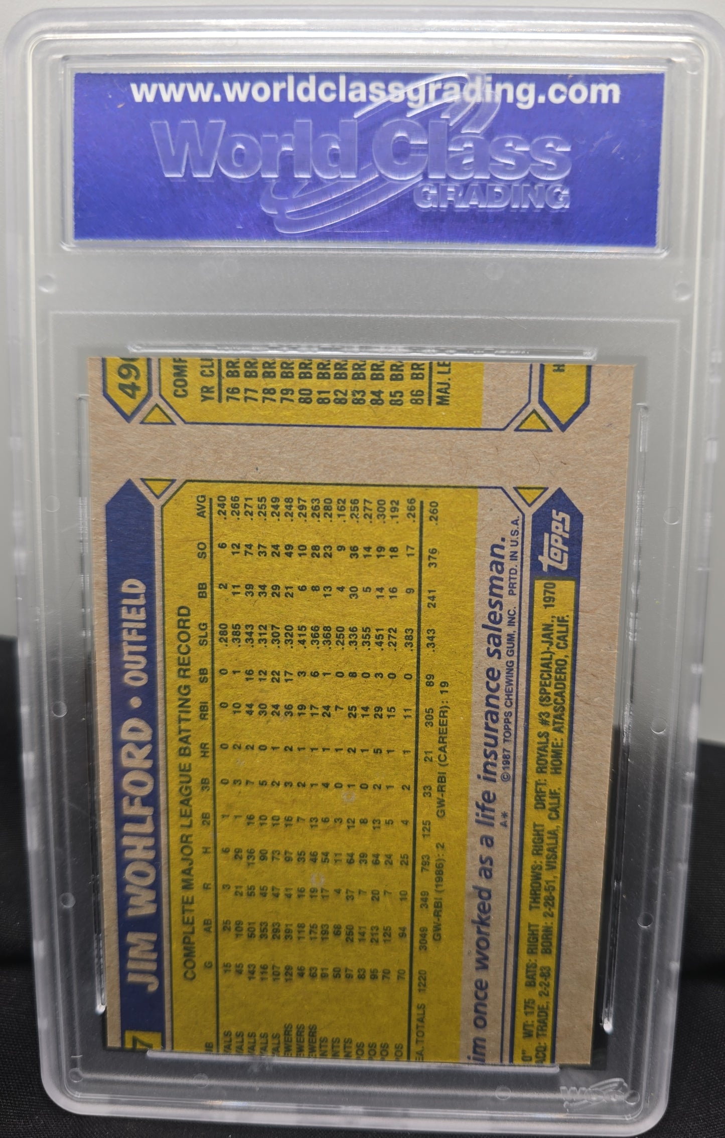 1987 Topps Reggie Jackson #300 Error Card – WCG 10 Gem Mint