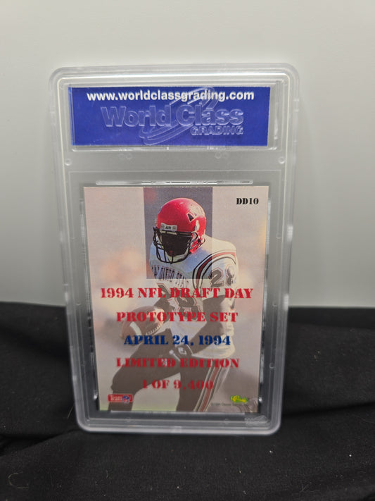 1994 Marshall Faulk Rookie Prototype #DD-10 – WCG 10 Gem Mint – Limited Draft Day Edition