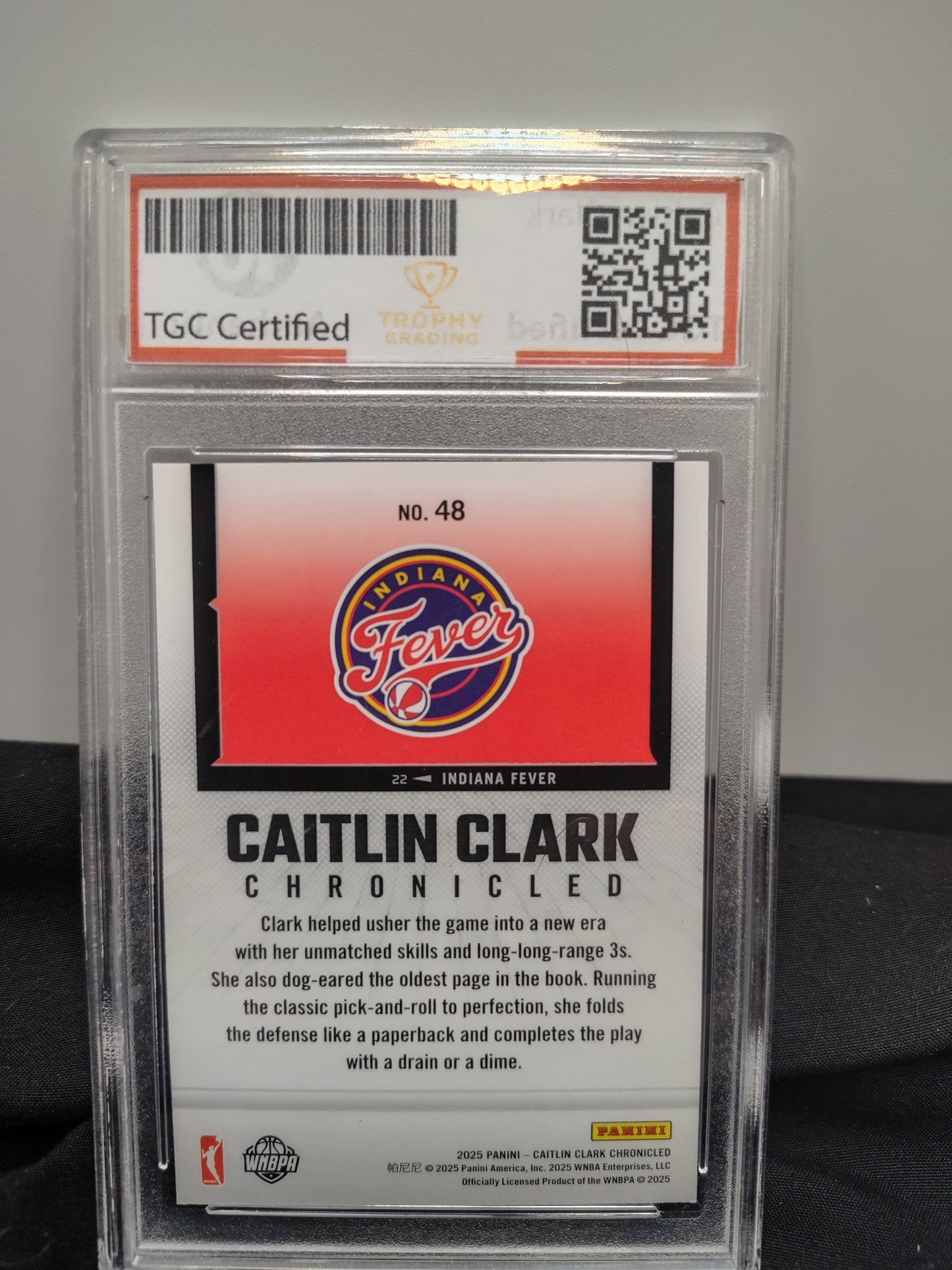 2025 Panini Caitlin Clark – Indiana Fever – Chronicles #48
TGC Certified 10 – Authentic – Slabbed