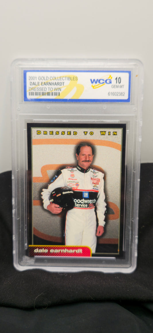 2001 Gold Collectibles Dale Earnhardt “Dressed to Win” – WCG 10 GEM MINT Graded Card