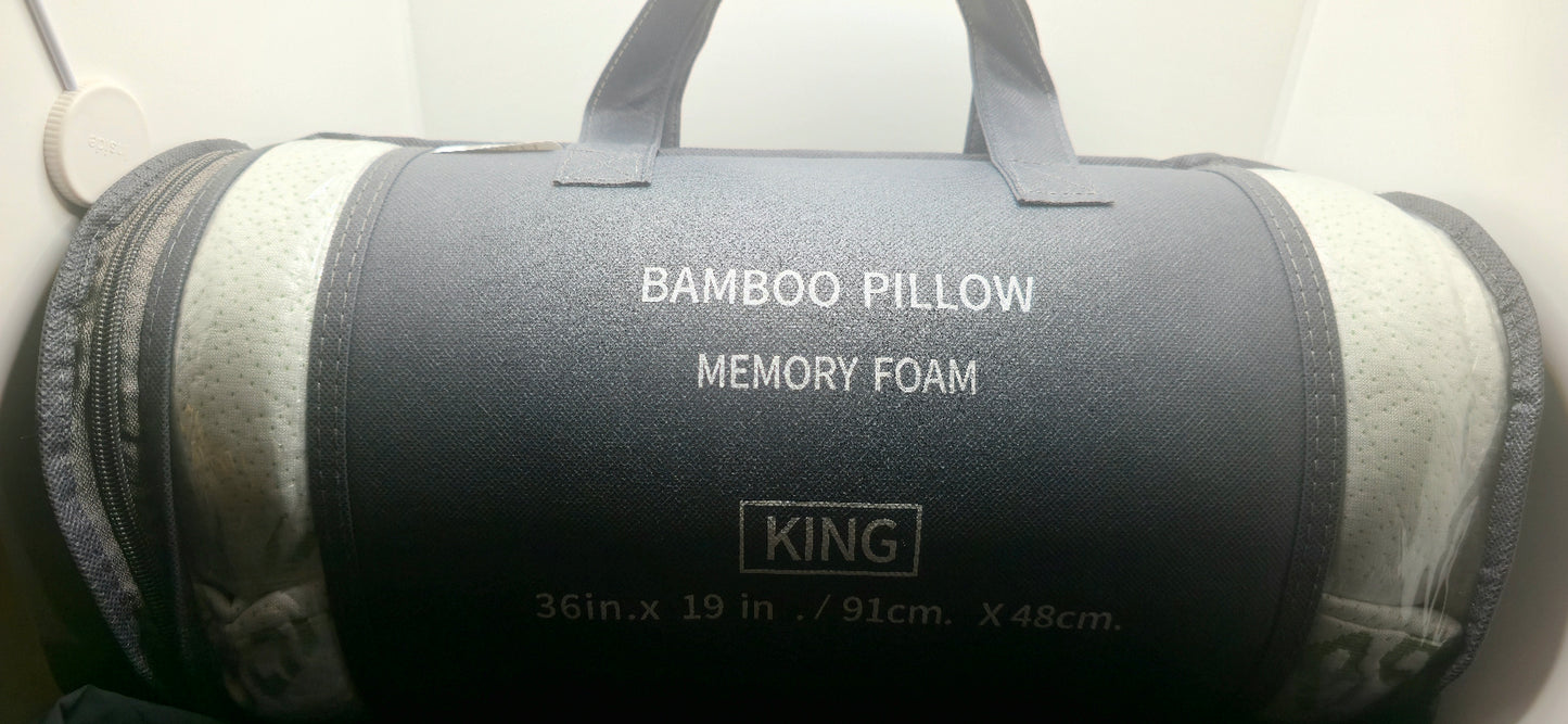 Citi Mall Bamboo Memory Foam Pillow – King Size Cooling Support Pillow for Neck & Back Pain Relief