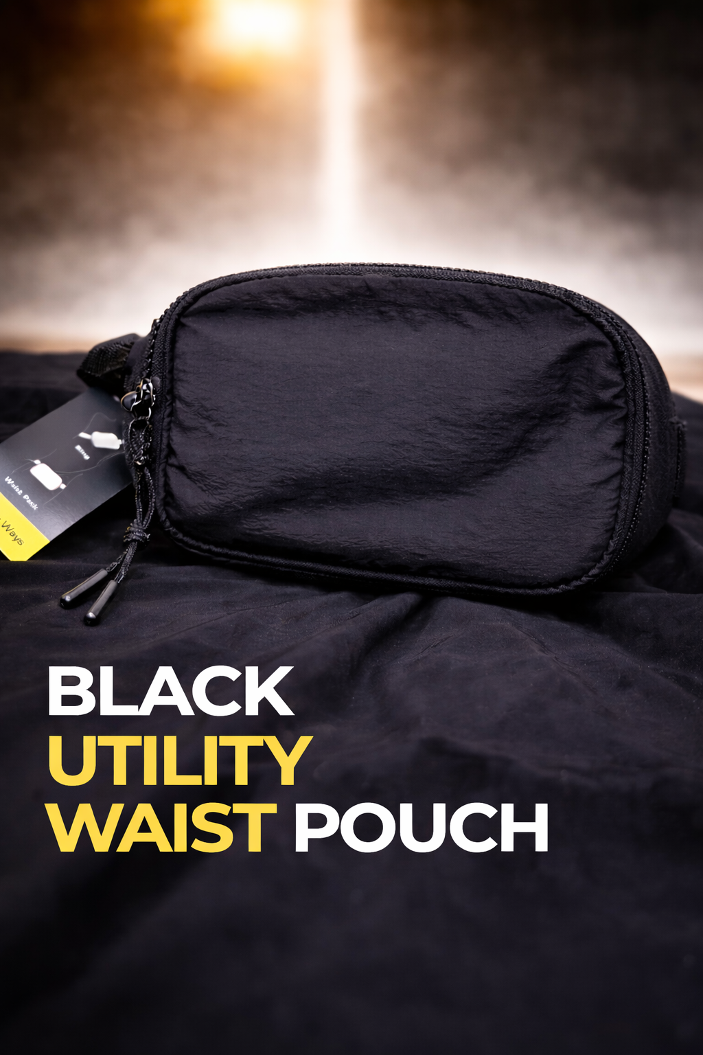 Athletic Works Black Waist Pack Performance Belt Bag