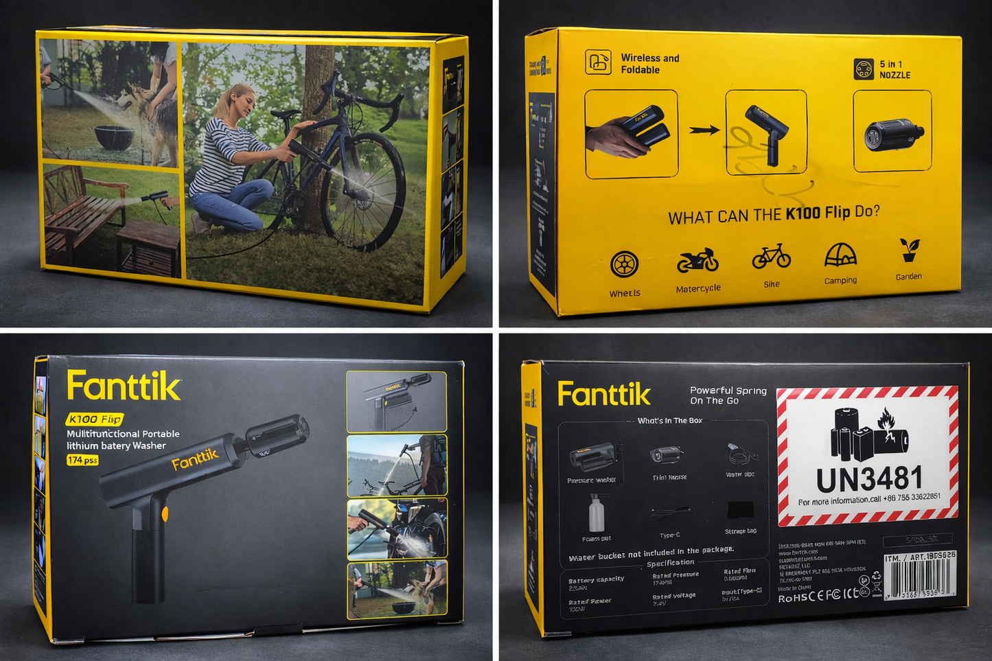 Fanttik K100 Flip Multifunction Portable Battery Washer