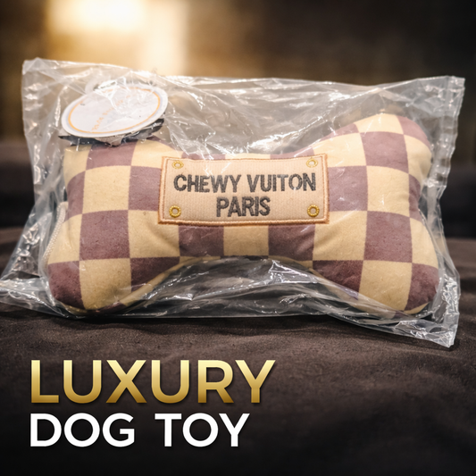 Haute Diggity Dog Chewy Vuiton Checker Bone Toy