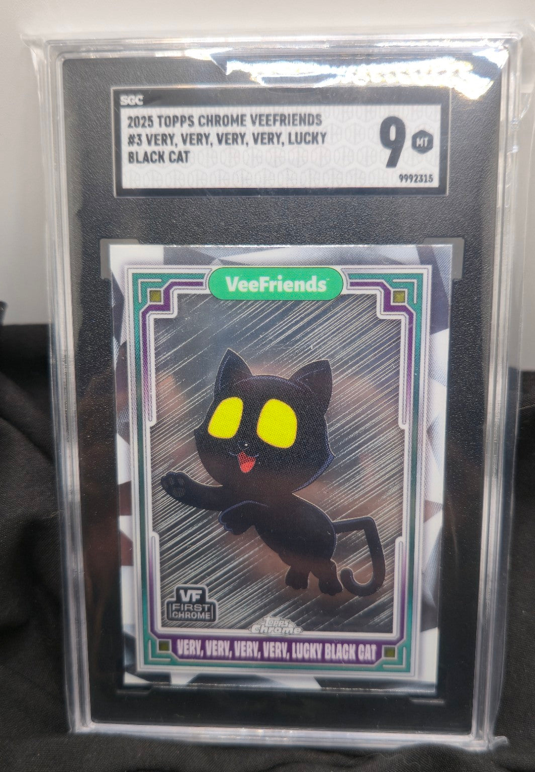 2025 Topps Chrome VeeFriends #3 Very, Very, Very, Very Lucky Black Cat