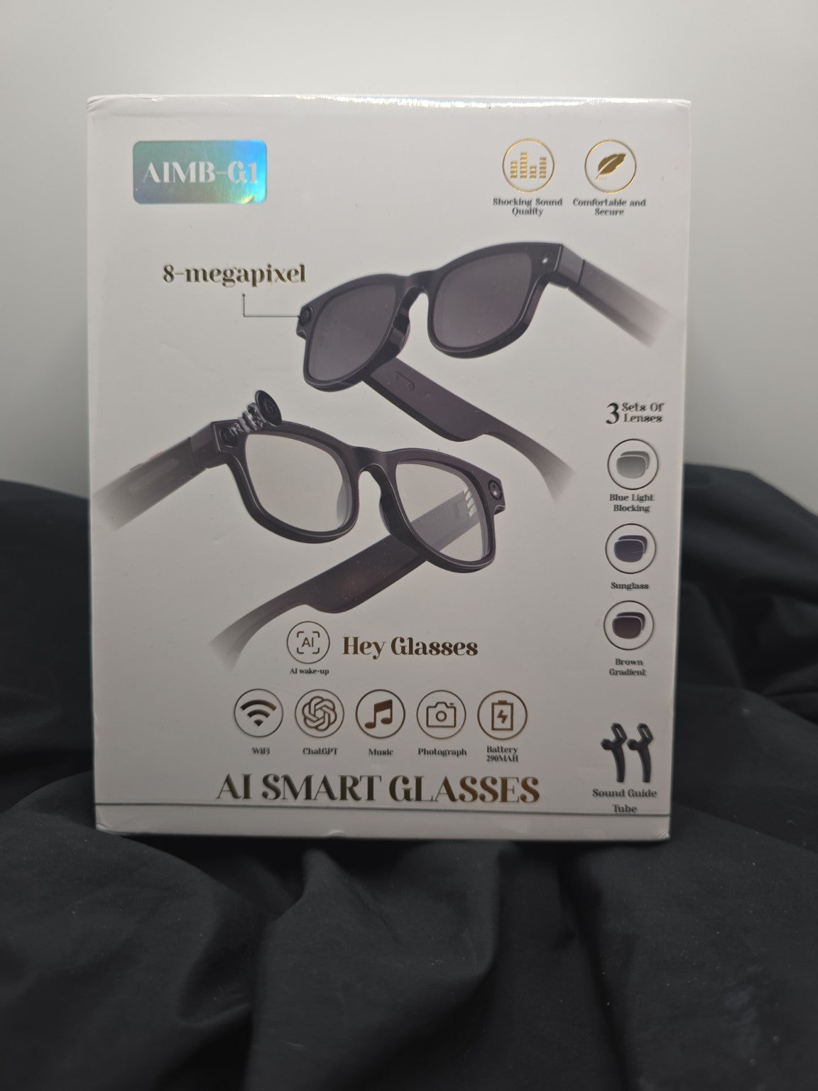 AI Smart Glasses with Camera, Wi-Fi, ChatGPT & Multi-Function Lenses