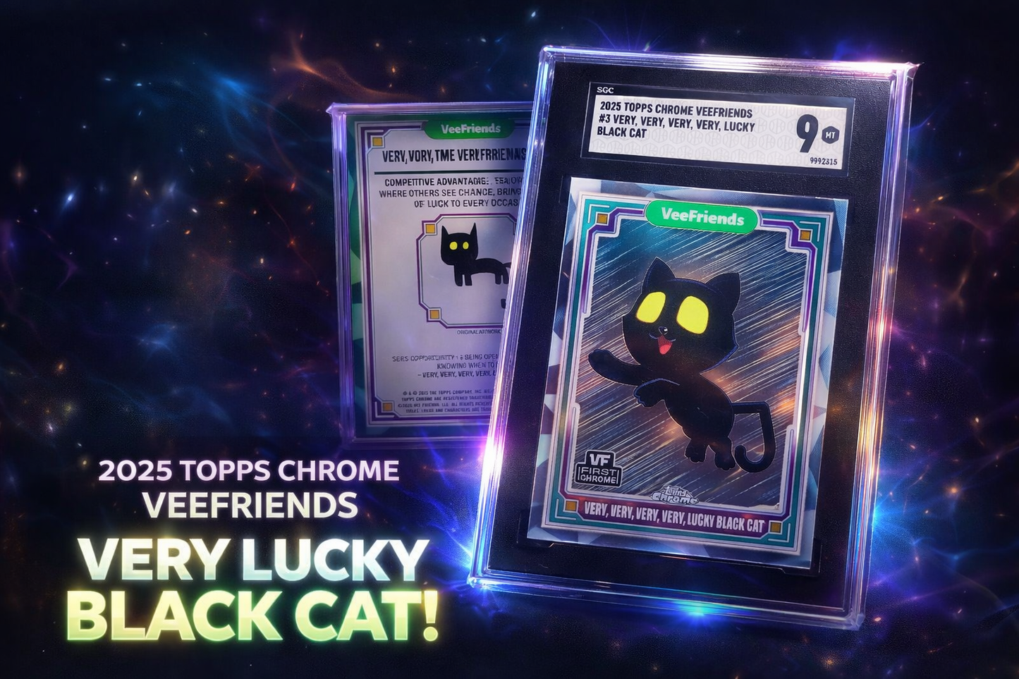 2025 Topps Chrome VeeFriends #3 Very, Very, Very, Very Lucky Black Cat