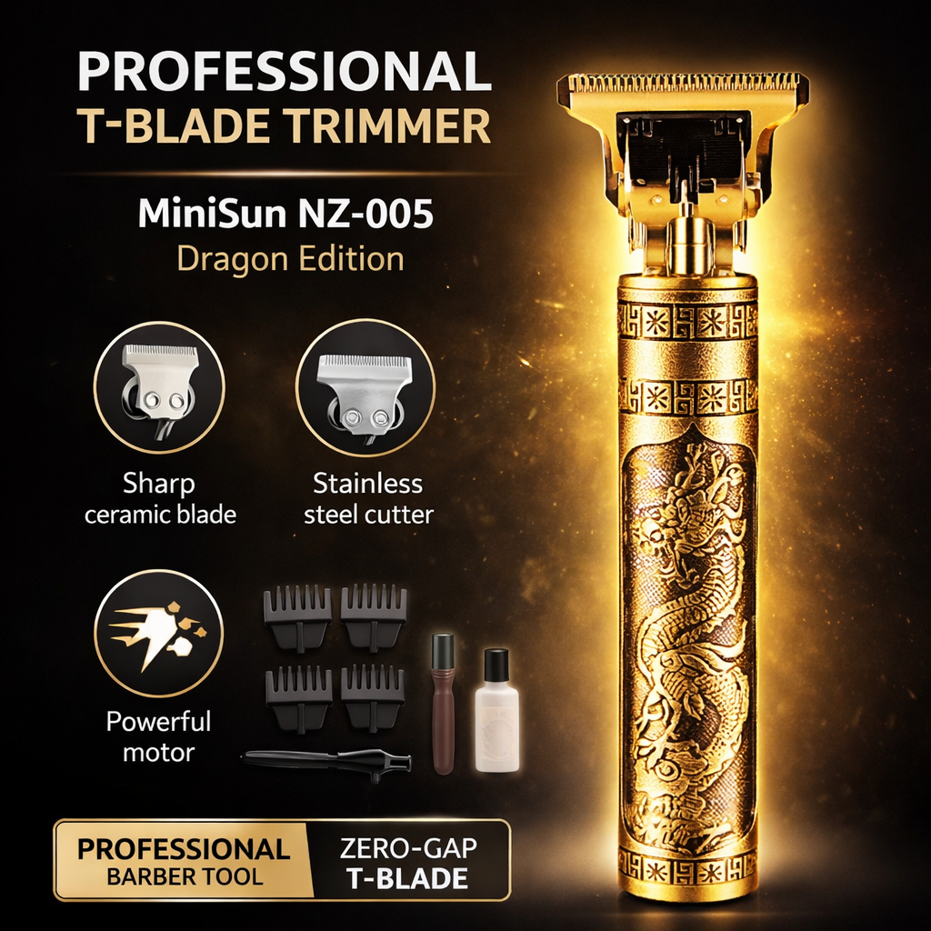MiniSun Professional T-Blade Hair Trimmer – NZ-005 Dragon Edition