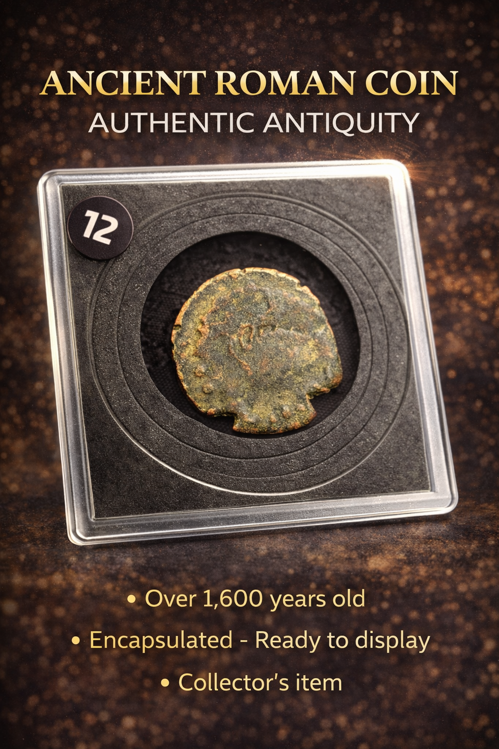 Ancient Roman Bronze Coin | Historical Artifact “Authentic 1,700+ Year Old Roman Coin”