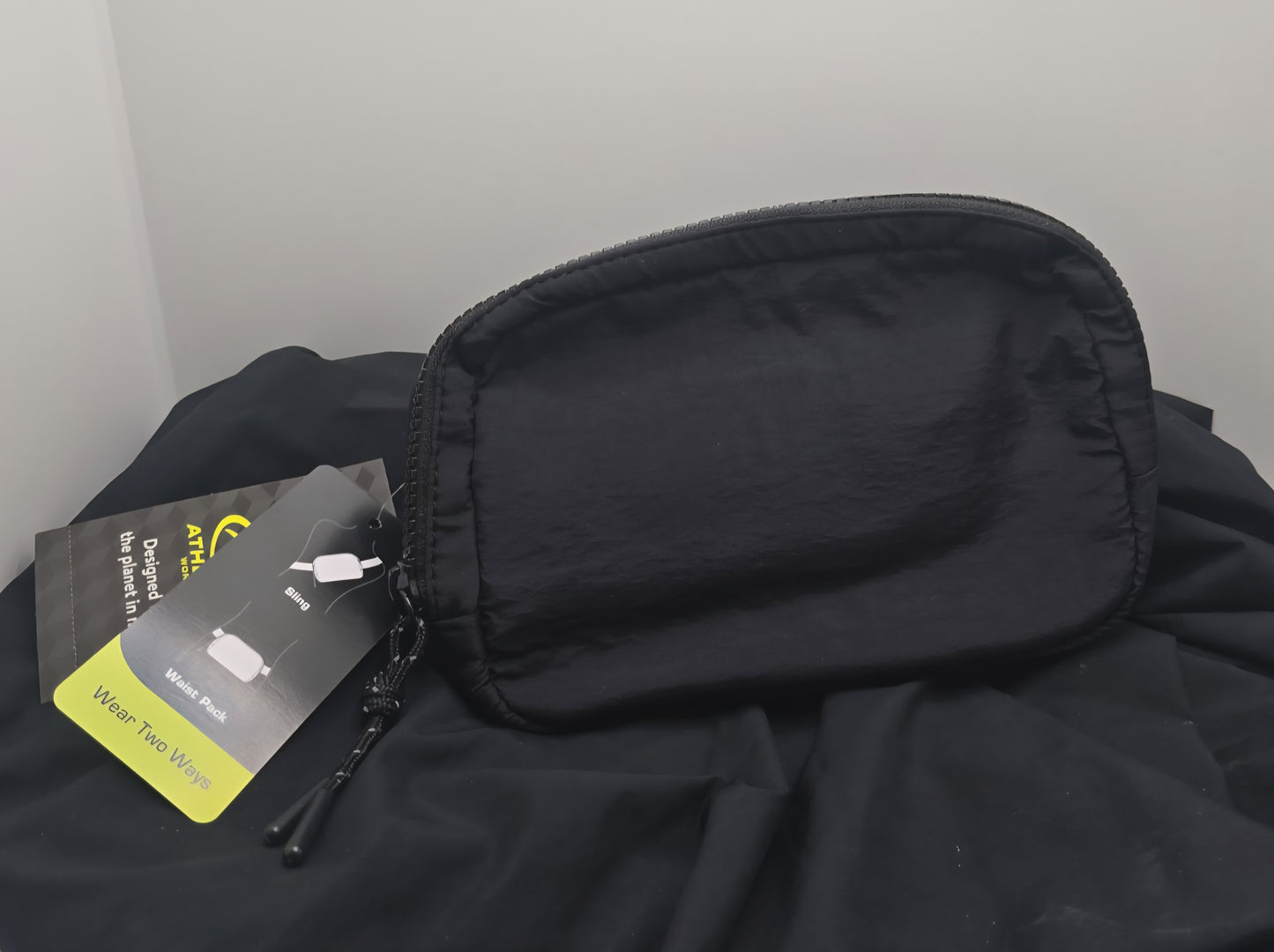Athletic Works Black Waist Pack Performance Belt Bag