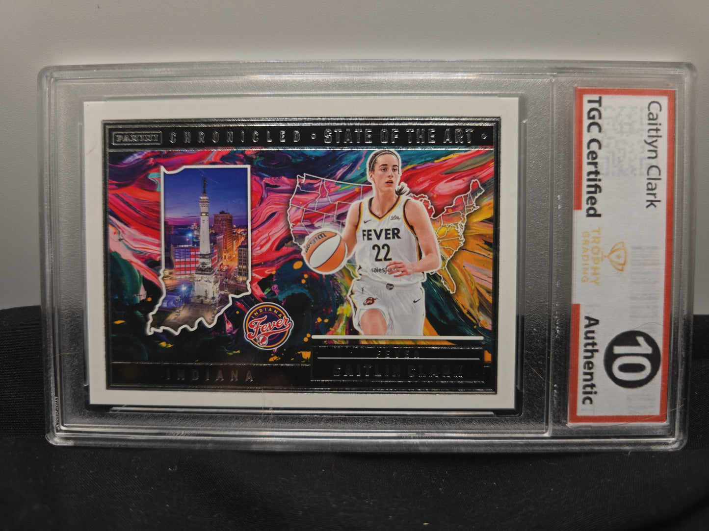Caitlin Clark – 2023 Panini Chronicles “State of the Art” TGC Certified 10 – Authentic