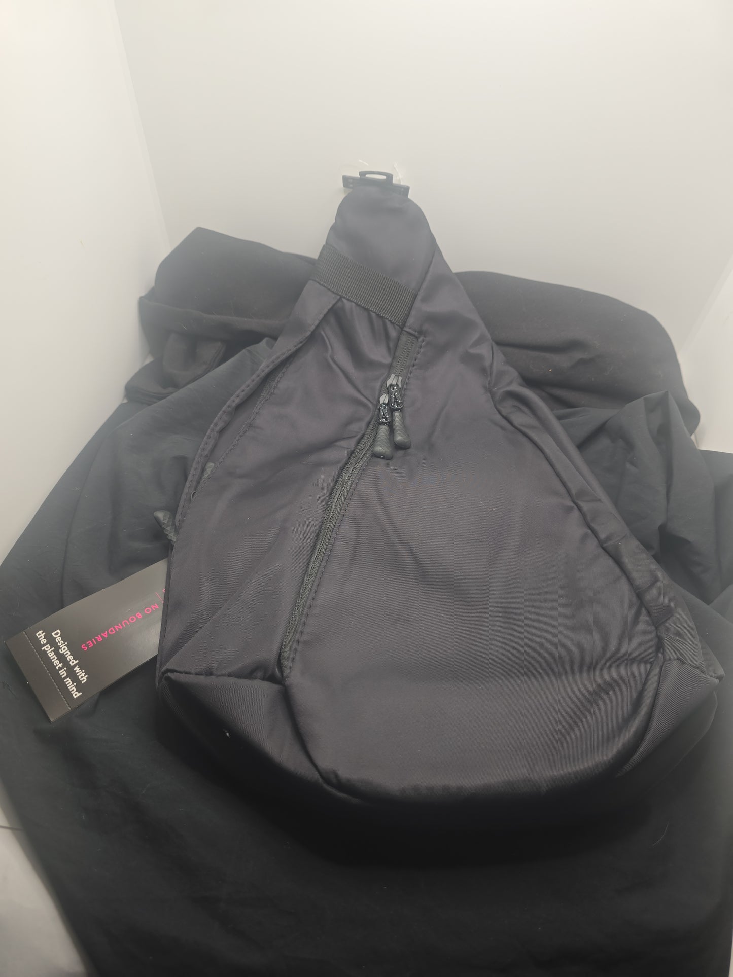 No Boundaries Black Crossbody Sling Bag – Lightweight Everyday Carry