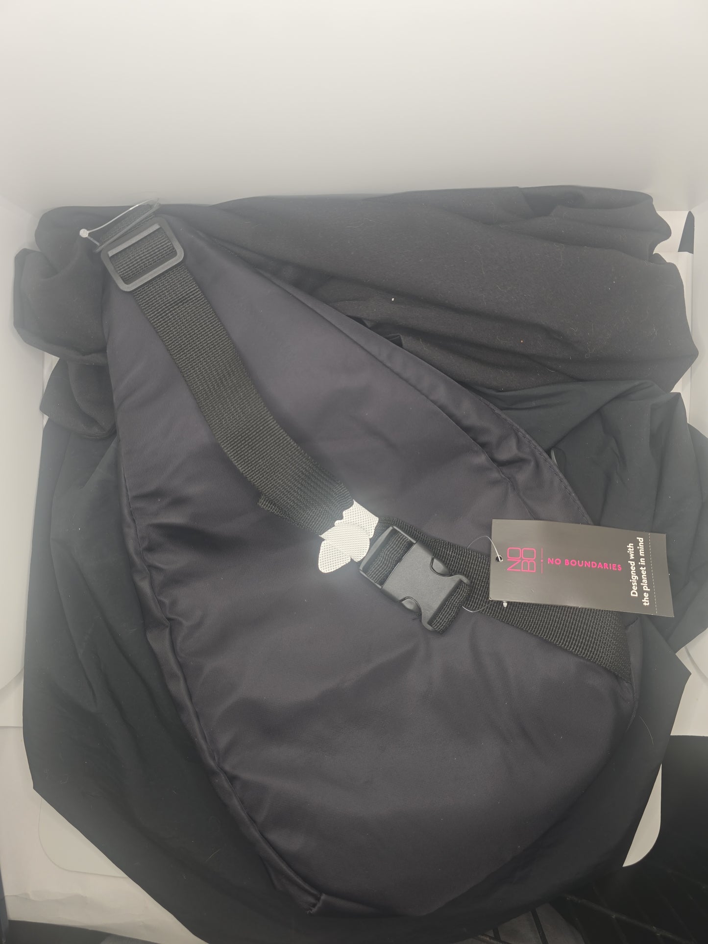 No Boundaries Black Crossbody Sling Bag – Lightweight Everyday Carry